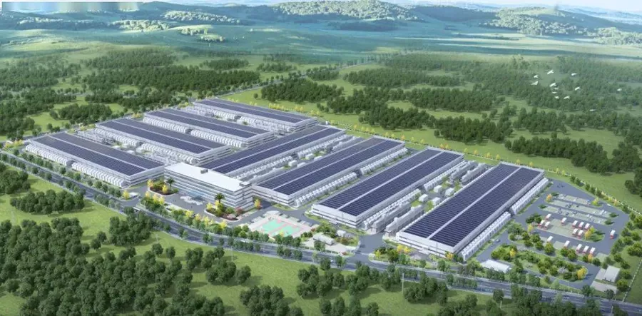 Data Center Solar Photovoltaic Design Rendering