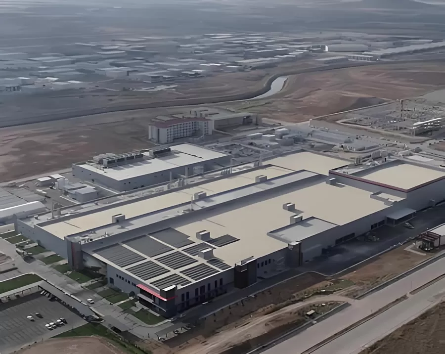 Aerial view of Kalyon Group's 500MW PV Industrial Park in Turkey