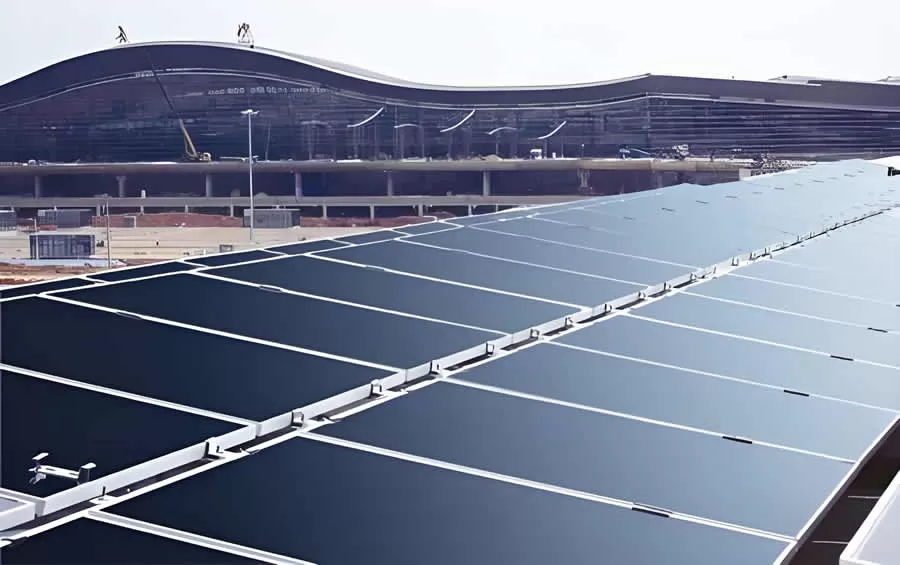 Changsha Huanghuayuan Airport Rooftop Solar Panel Paving Effect