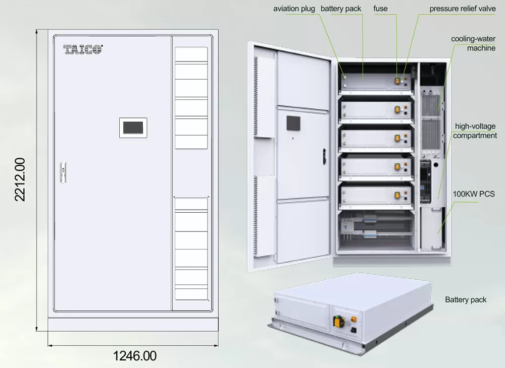 Industrial Solar Battery Storage System TK E-Cube L200 A100 A200 Internal Sizing Chart