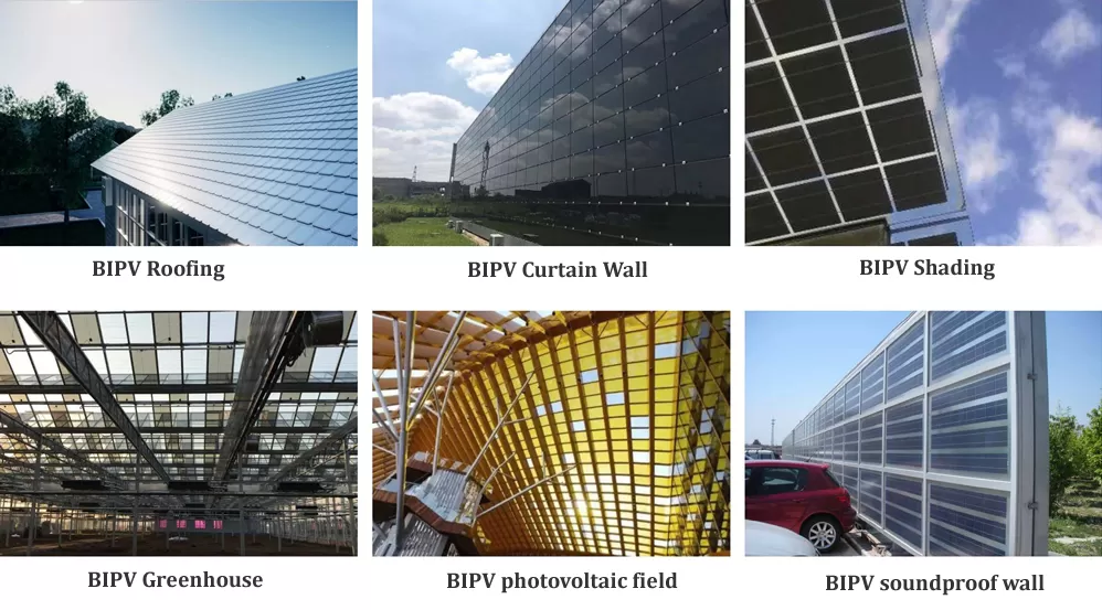 Various application scenarios for BIPV