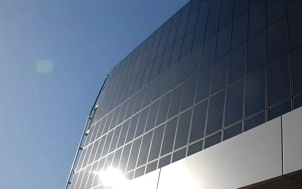 BIPV mounted to the building cover