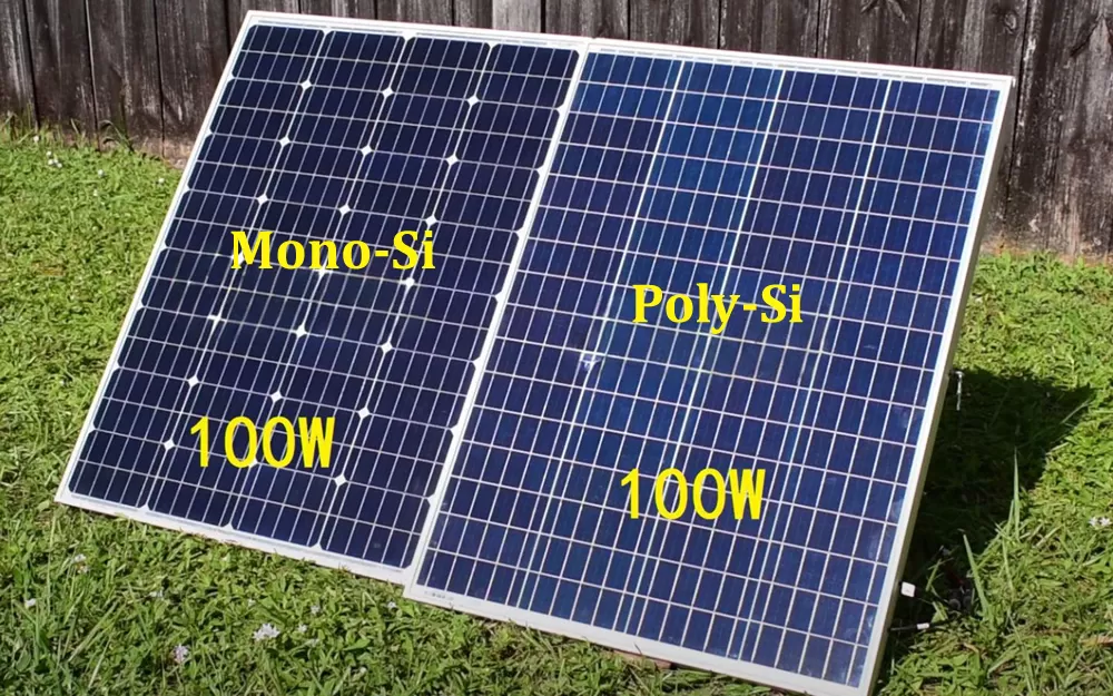 Monocrystalline and polycrystalline silicon solar panels